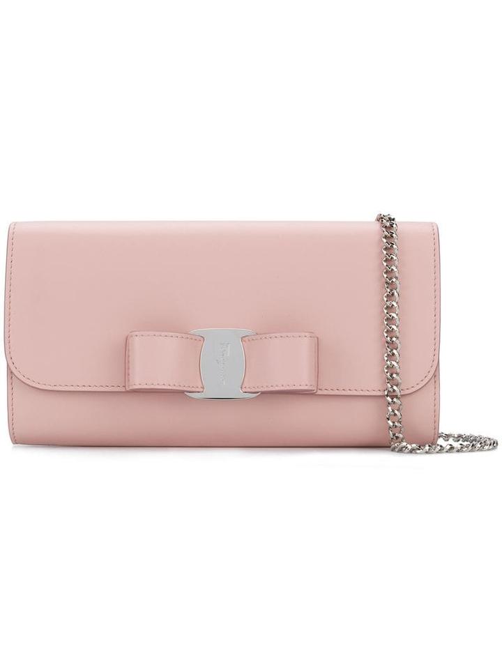 Salvatore Ferragamo Vara Chain Wallet - Pink