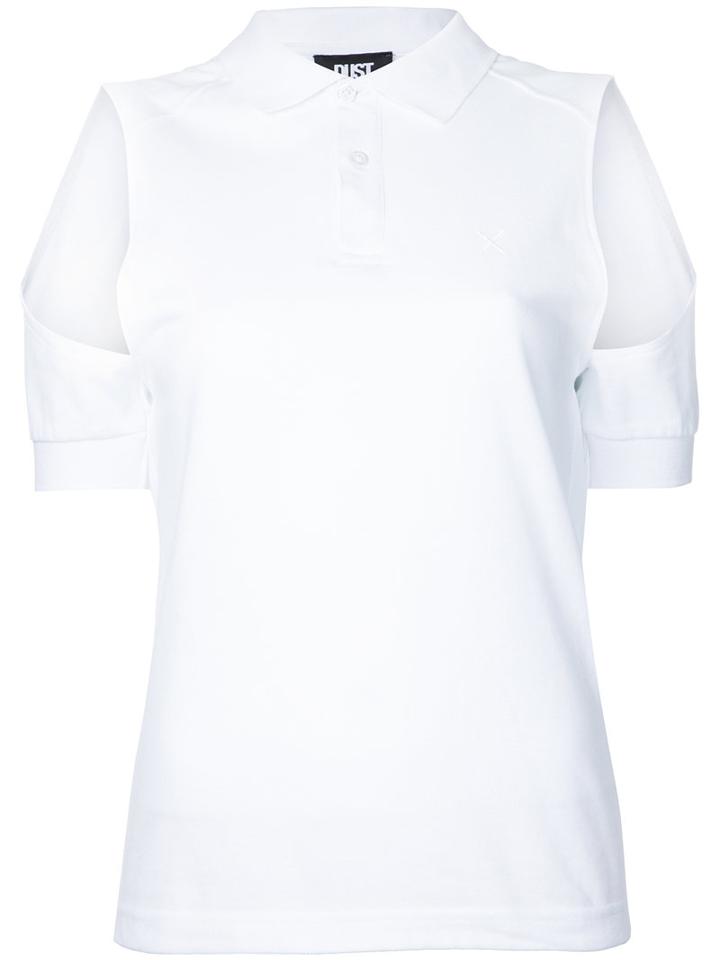 Dust - Cold Shoulder Polo Shirt - Women - Cotton - M, White, Cotton