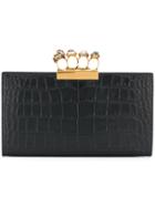 Alexander Mcqueen Four-ring Clutch Bag - Black