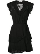 Zimmermann Plisse Mini Wrap Dress - Black