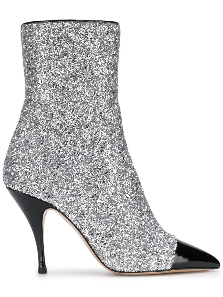 Morobé Contrast Toe Boots - Metallic