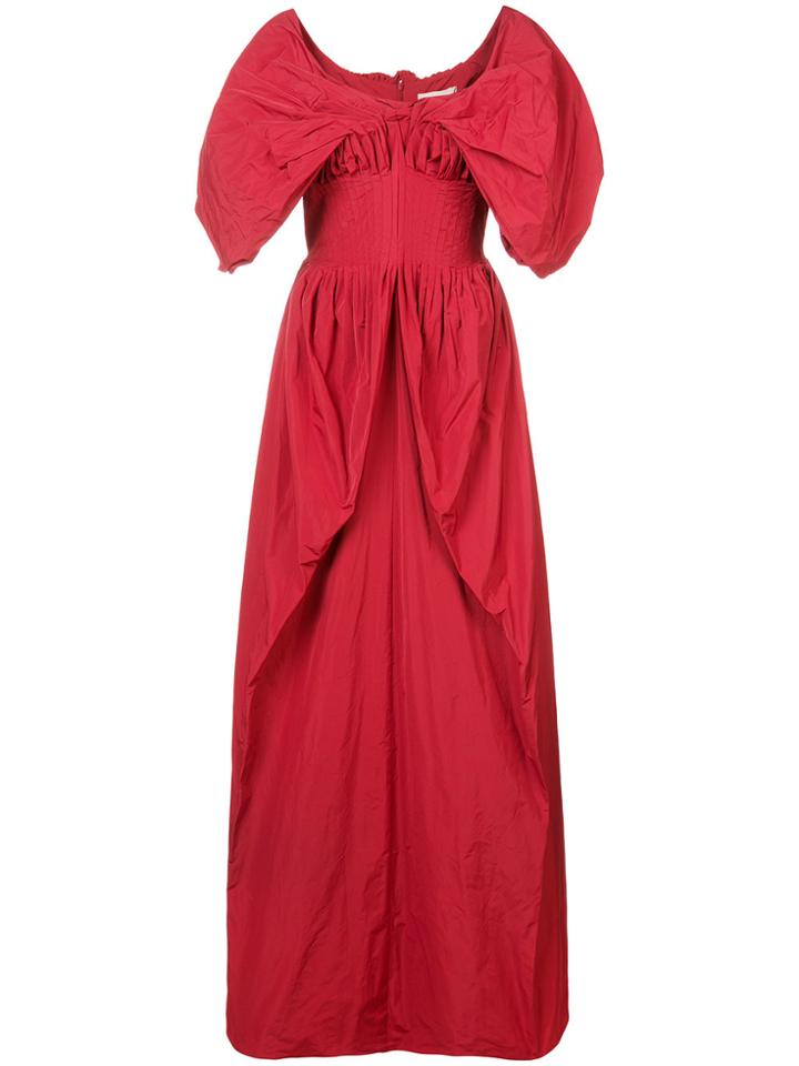 Brock Collection Ruched Detail Gown - Red