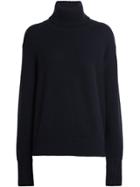 Burberry Archive Logo Appliqué Cashmere Roll-neck Sweater - Blue