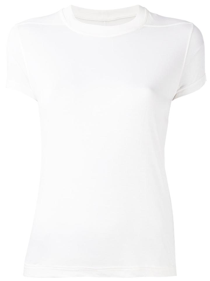 Rick Owens Drkshdw Seam Detail T-shirt, Women's, Size: Medium, White, Viscose