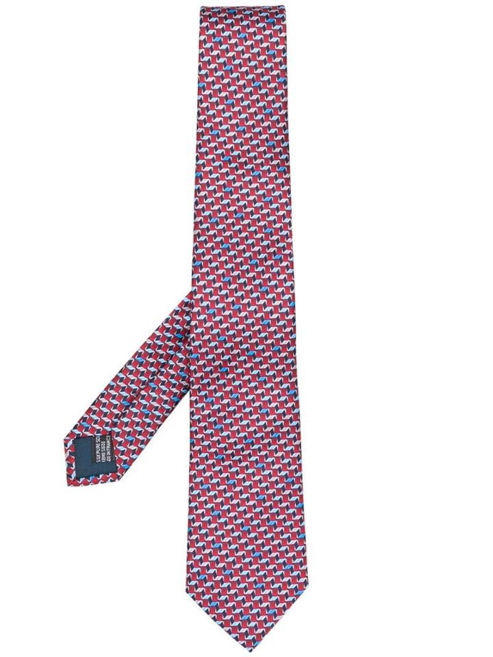 Lanvin All-over Print Tie - Red