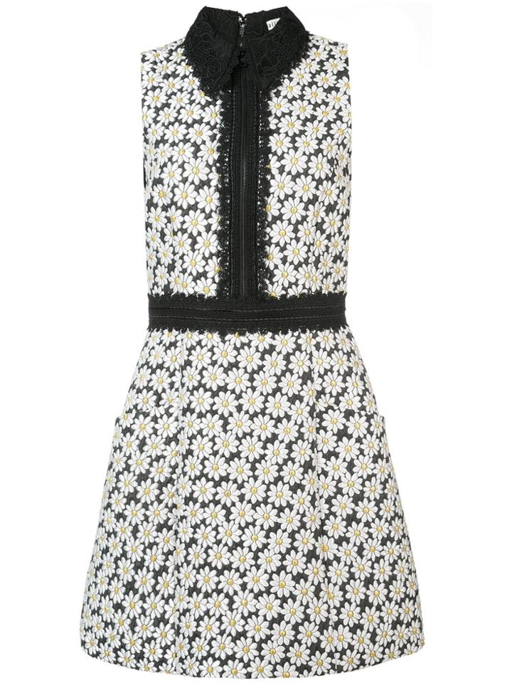 Alice+olivia Ellis Embroidered Floral Dress - White