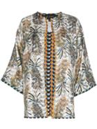 Etro Reversible Geometric Print Open Silk Kimono Jacket -