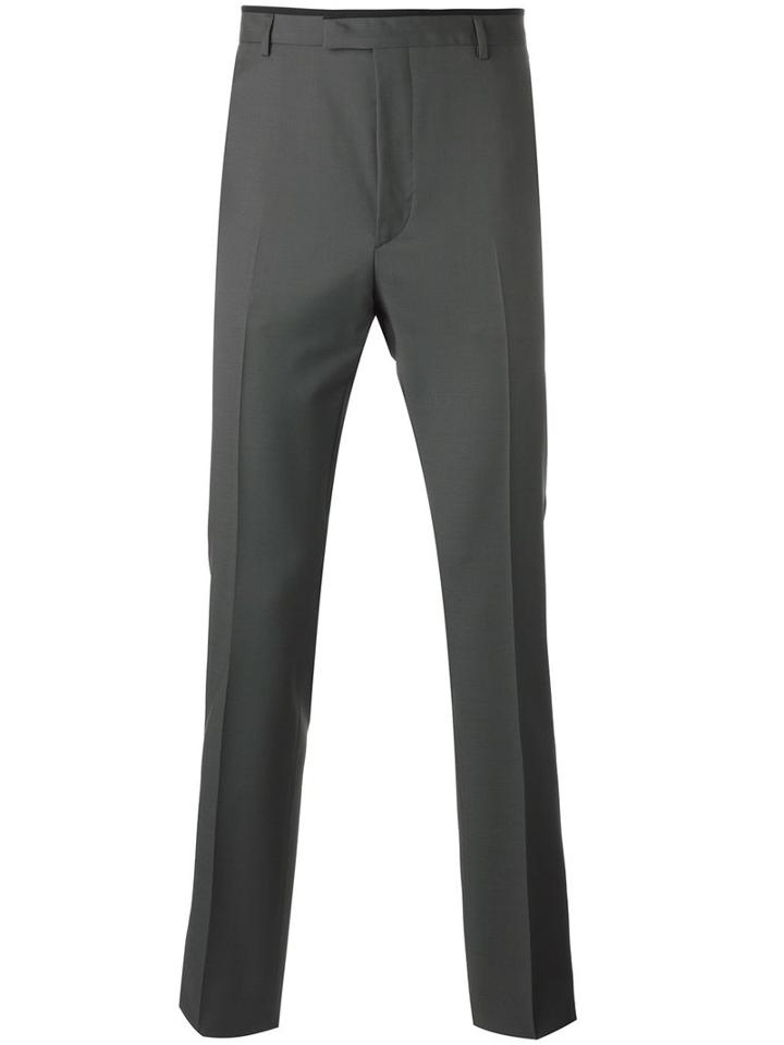 Prada Slim-fit Trousers, Men's, Size: 52, Grey, Viscose/mohair/wool