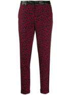 Liu Jo Leopard Print Trousers - Red