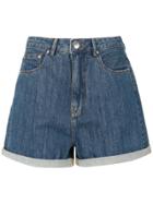 Amapô Mom Jeans Shorts - Blue