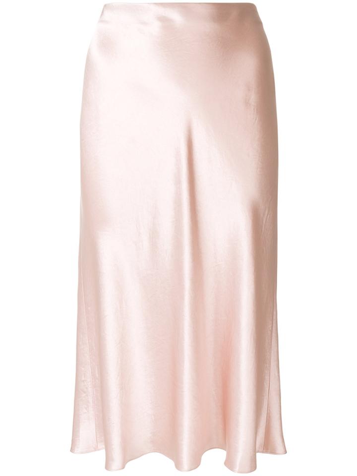Vince Flared Midi Skirt - Pink & Purple