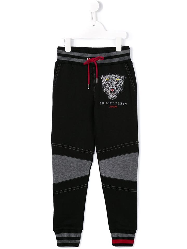 Philipp Plein Kids Panelled Track Pants, Boy's, Size: 8 Yrs, Black
