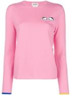 Chinti & Parker Cashmere Hello Kitty Patch Sweater - Pink