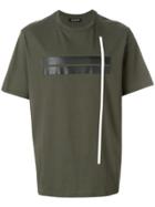 Neil Barrett Block And Thin Stripe Print T-shirt - Green
