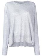 T By Alexander Wang - Knit Long Sleeve Top - Women - Polyester/cashmere/wool - L, Grey, Polyester/cashmere/wool