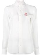 Loewe Embroidered Flower Shirt, Women's, Size: 42, White, Silk