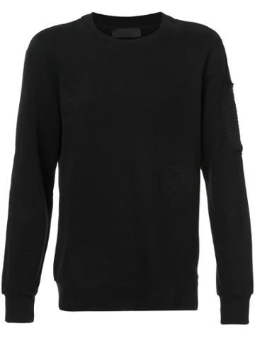 Rh45 Distressed Sweatshirt - Black