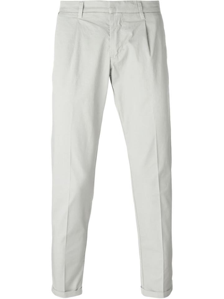 Fay Slim-fit Trousers, Men's, Size: 32, Nude/neutrals, Cotton/spandex/elastane