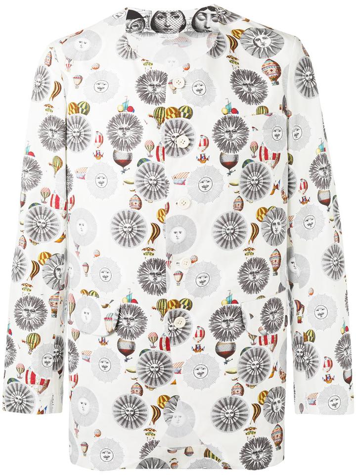Comme Des Garçons Homme Plus - Sun Print Blazer - Men - Cotton - M, White, Cotton