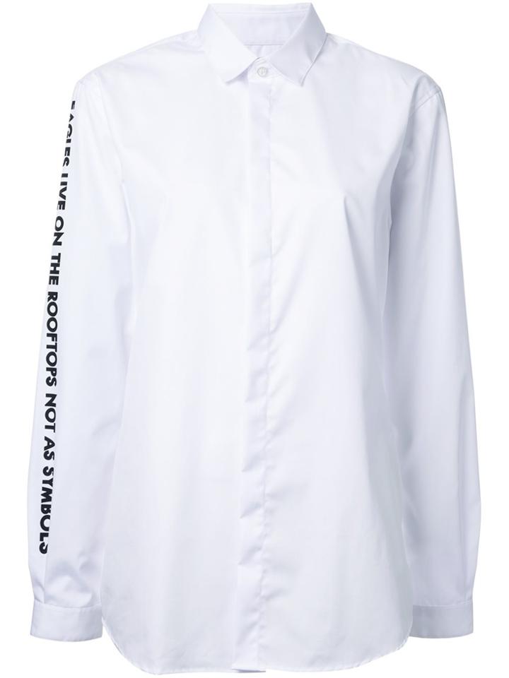 Each X Other Quote Sleeve Shirt - White