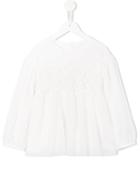 Chloé Kids Lace Panel Long Sleeve Blouse, Girl's, Size: 10 Yrs, Nude/neutrals