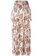 Tory Burch Floral Print Maxi Skirt, Women's, Size: 4, Silk