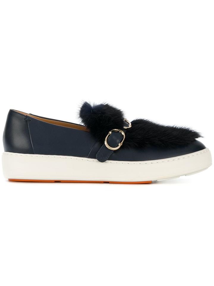 Santoni Buckle Slip-on Sneakers - Blue