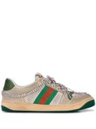 Gucci Women's Screener Sneaker With Crystals - Green