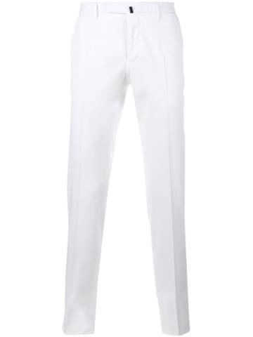 Incotex Classic Trousers, Men's, Size: 46, White, Cotton/elastodiene