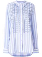 Ermanno Scervino Broderie Anglaise Striped Shirt - Blue