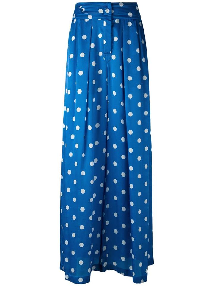 Christian Wijnants Polka-dot Wide-leg Trosuers - Blue