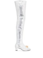 Gucci Thigh-high Lightning Bolt Boots - White