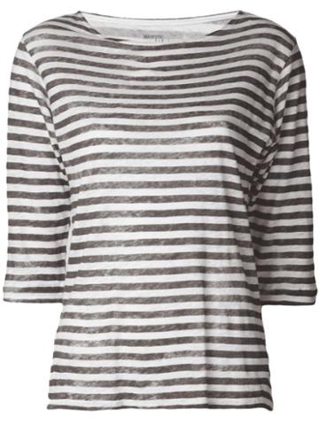 Majestic Filatures Striped Boat Neck Shirt