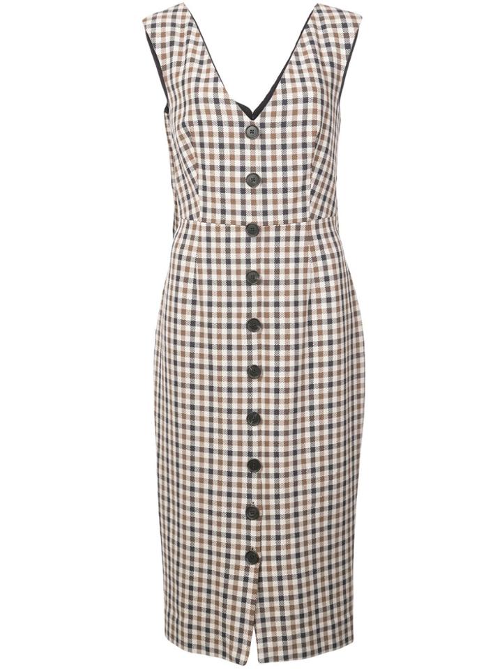 Veronica Beard Buttoned Dress - Brown