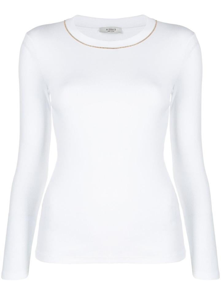 Peserico Ribbed Sweatshirt - White