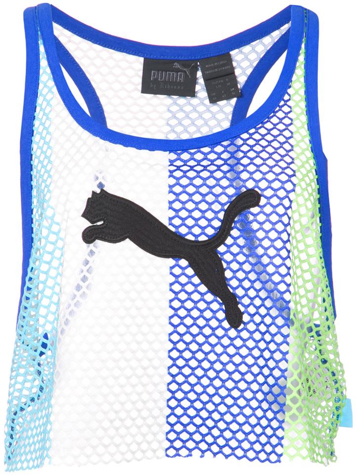 Fenty X Puma Mesh Cropped Tank Top - Blue