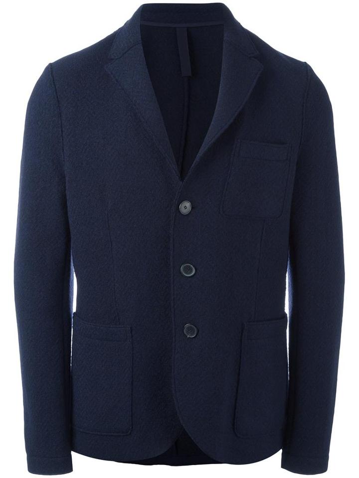 Harris Wharf London Patch Pockets Blazer, Men's, Size: 54, Blue, Virgin Wool