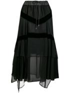 Sacai Draped Skirt - Black