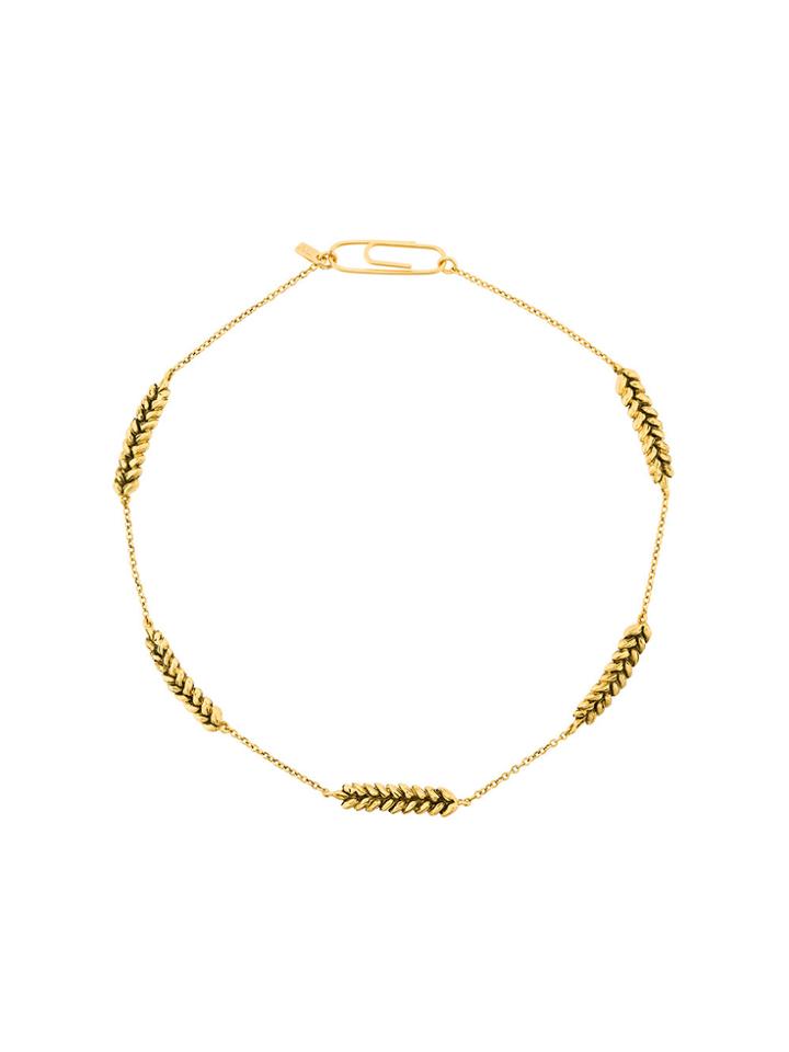 Aurelie Bidermann Wheat-shape Necklace - Metallic