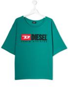 Diesel Kids Teen Logo Print T-shirt - Green