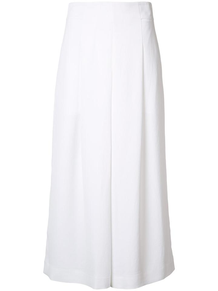 Tibi - Flared Cropped Trousers - Women - Polyester - 2, White, Polyester
