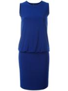 Norma Kamali Elasticated Waist Dress, Women's, Size: Small, Blue, Polyester/spandex/elastane