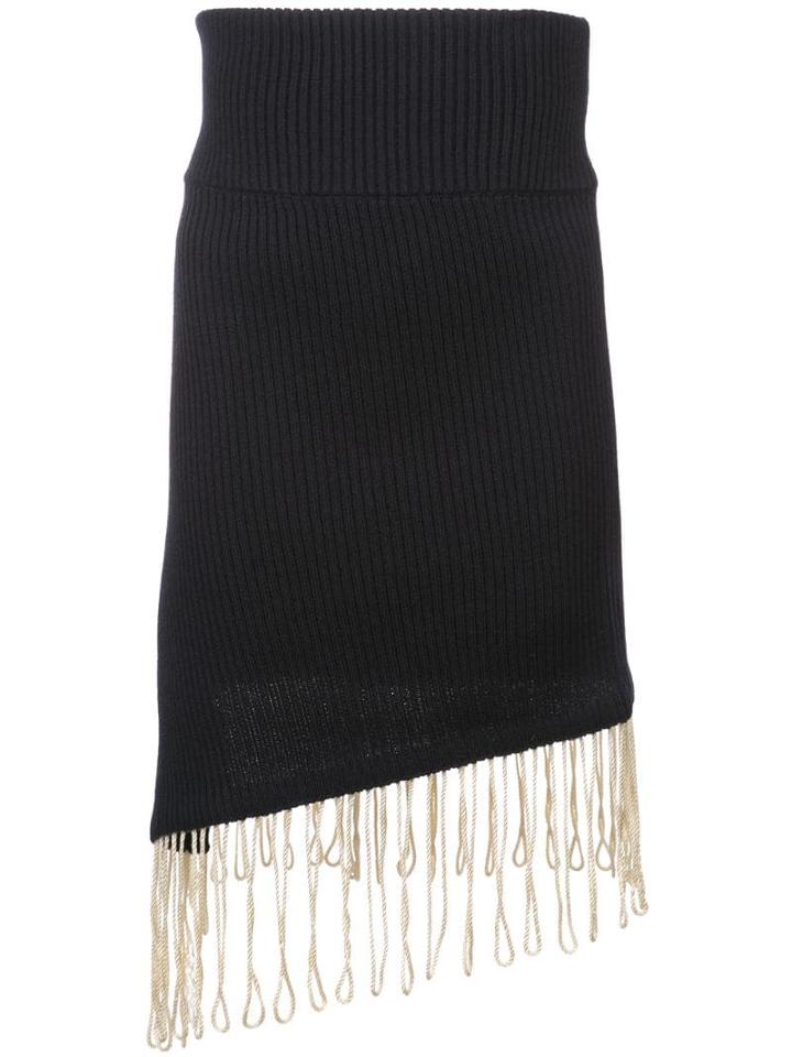 Calvin Klein 205w39nyc Asymmetric Fringed Skirt - Blue
