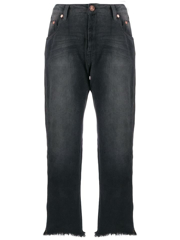 One Teaspoon Side Zip Trucker Jeans - Black