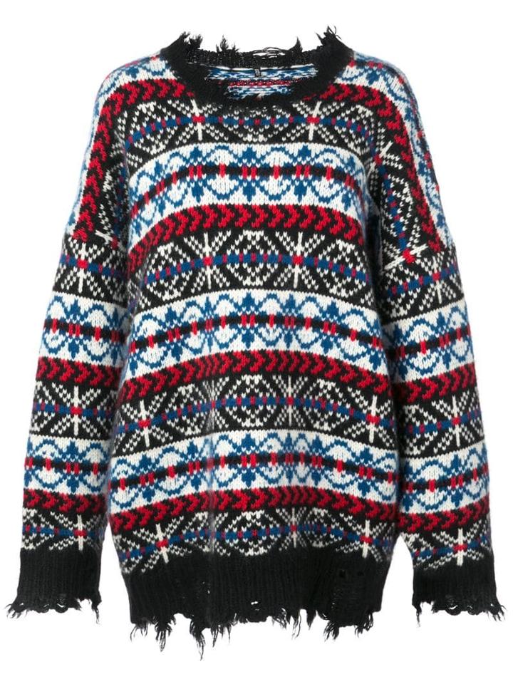 R13 Fair Isle Knitted Jumper - Multicolour