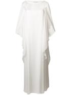 Alberta Ferretti Full Length Draped Dress - White