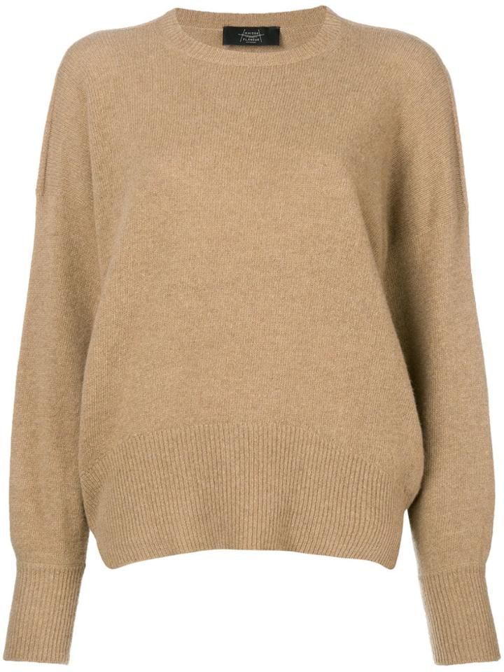 Maison Flaneur Crew Neck Sweater - Brown