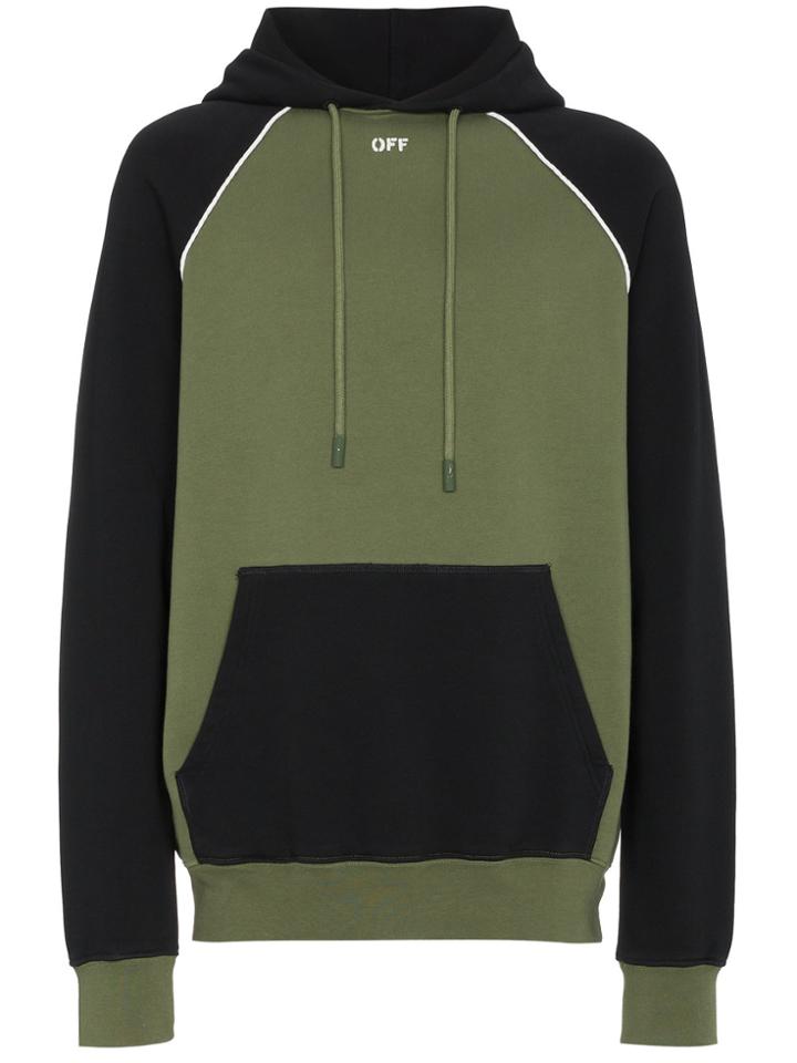 Off-white Black And Green Arrow Print Hoodie