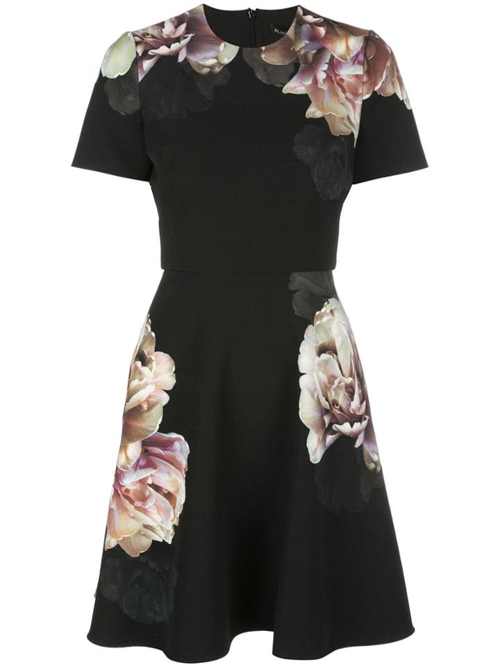 Black Halo Enchantment Print Mini Dress