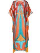 Dhela Striped Belted Waist Dress - Multicolour